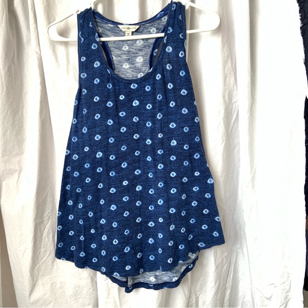 Lucky Lotus Women’s Top Size Medium Cotton/Modal Soft Spring / Summer Wear Blue. - Picture 17 of 17